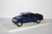  Hummer H3 T pickup 4x4 4WD 2008 Blue Luxury Collectibles 1:43