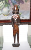 Статуэтка Большая "Африканская женщина" Дерево Антиквариат Сувенир Винтаж Высота 46 см