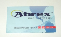 Каталог фирмы Abrex Коллекционные модели 2012 год