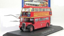 автобус двухэтажный Лондон London Leyland RTV75 1957 Atlas IXO IST Deagostini 1:72