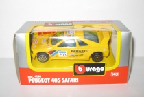 Пежо Peugeot 405 Safari Ралли 1989 Bburago Бураго 1:43 Made in Italy 1990-е