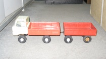 Игрушка Большой грузовик Маз + прицеп Сделано в СССР 1:18 Винтаж Жесть Длина 45 см