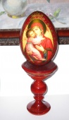 Яйцо Икона Богородица Богоматерь Раритет Антиквариат Высота 35 см